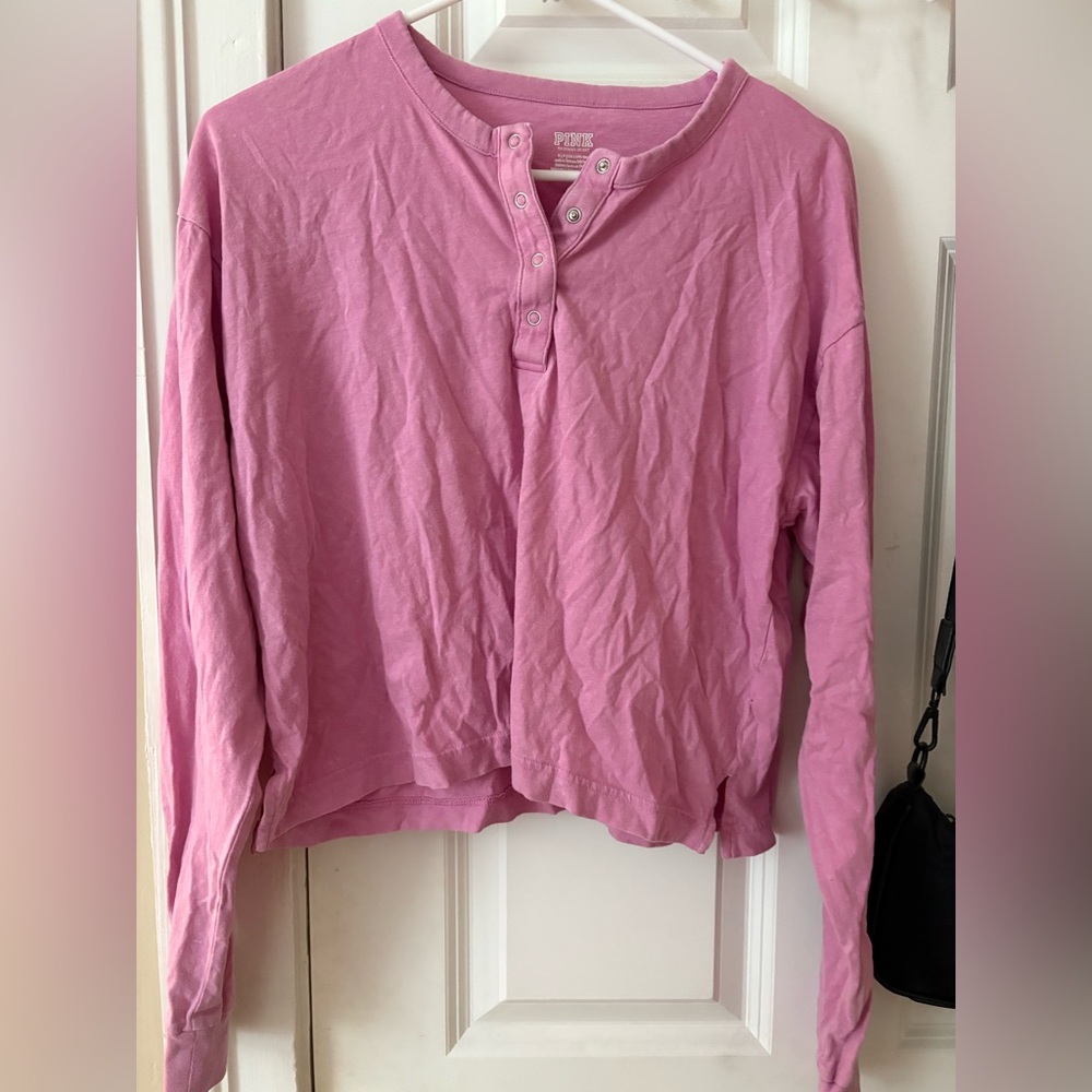 PINK Victoria's Secret Button Down Shirt - Light Pink